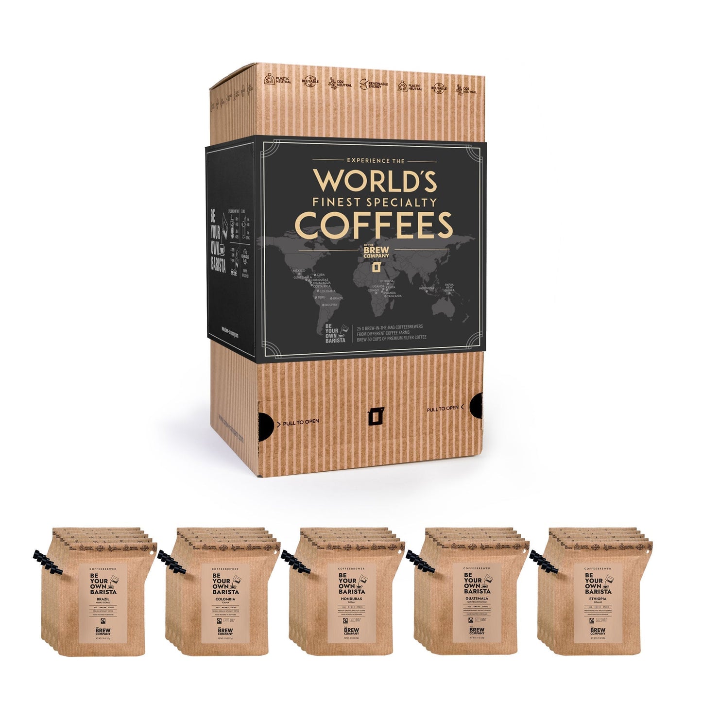 Einmal um die Welt Kaffeeauswahl | WORLD'S FINEST SPECIALTY COFFEE GIFT BOX