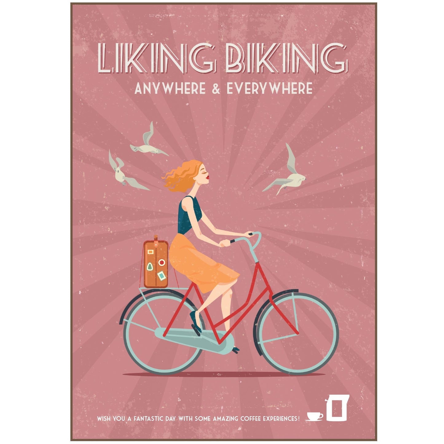 "Postkarte" Fahrrad | BIKING COFFEE GREETING CARDS