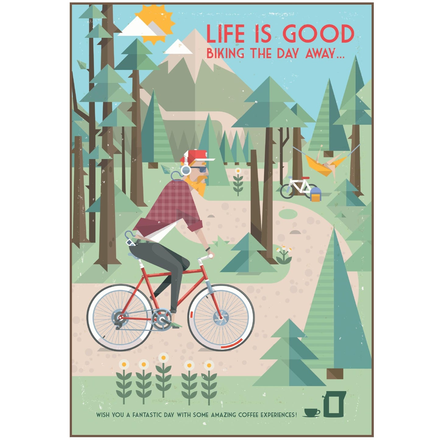 "Postkarte" Fahrrad | BIKING COFFEE GREETING CARDS