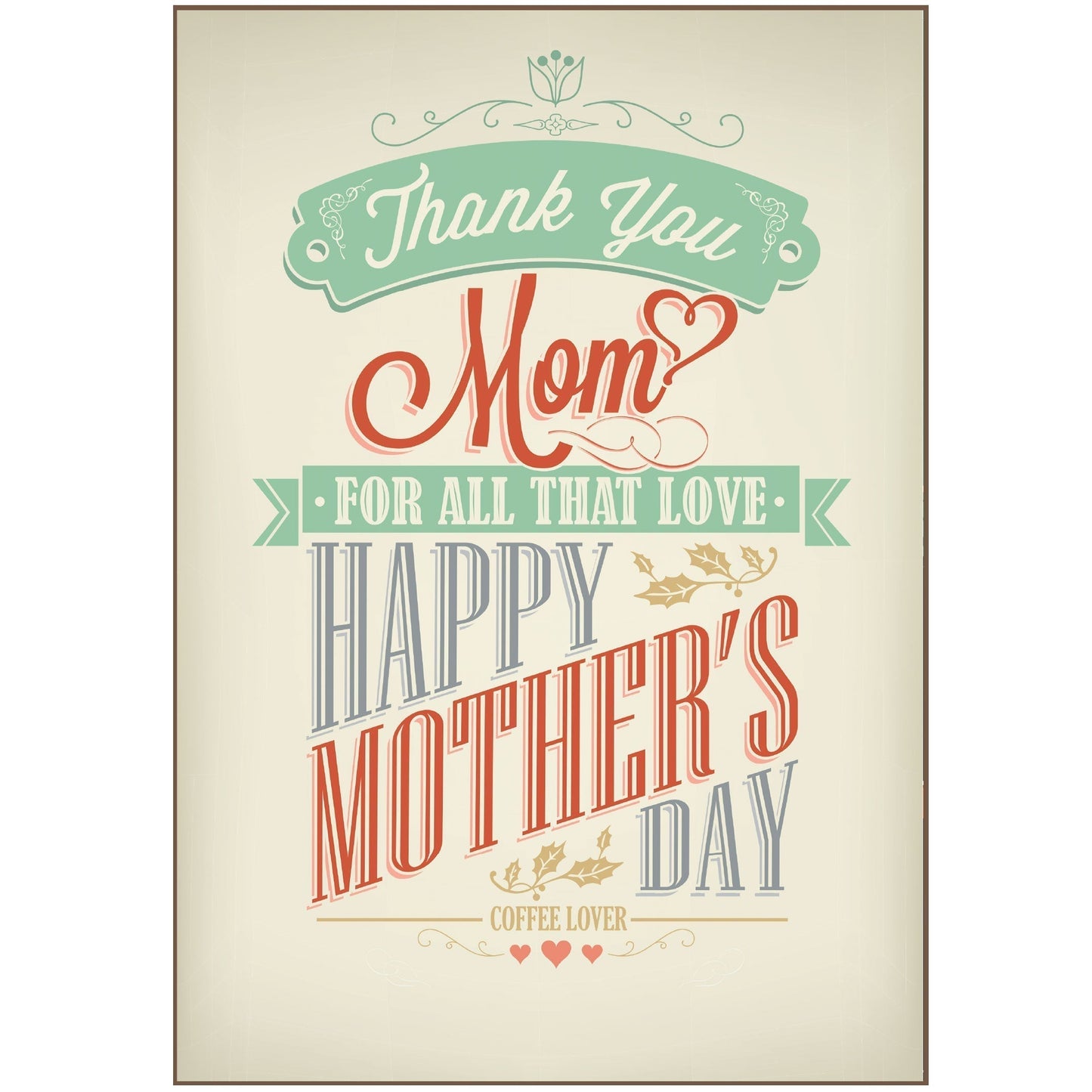 Kaffee Grußkarte zum Muttertag | MOTHER`S DAY COFFEE GREETING CARDS