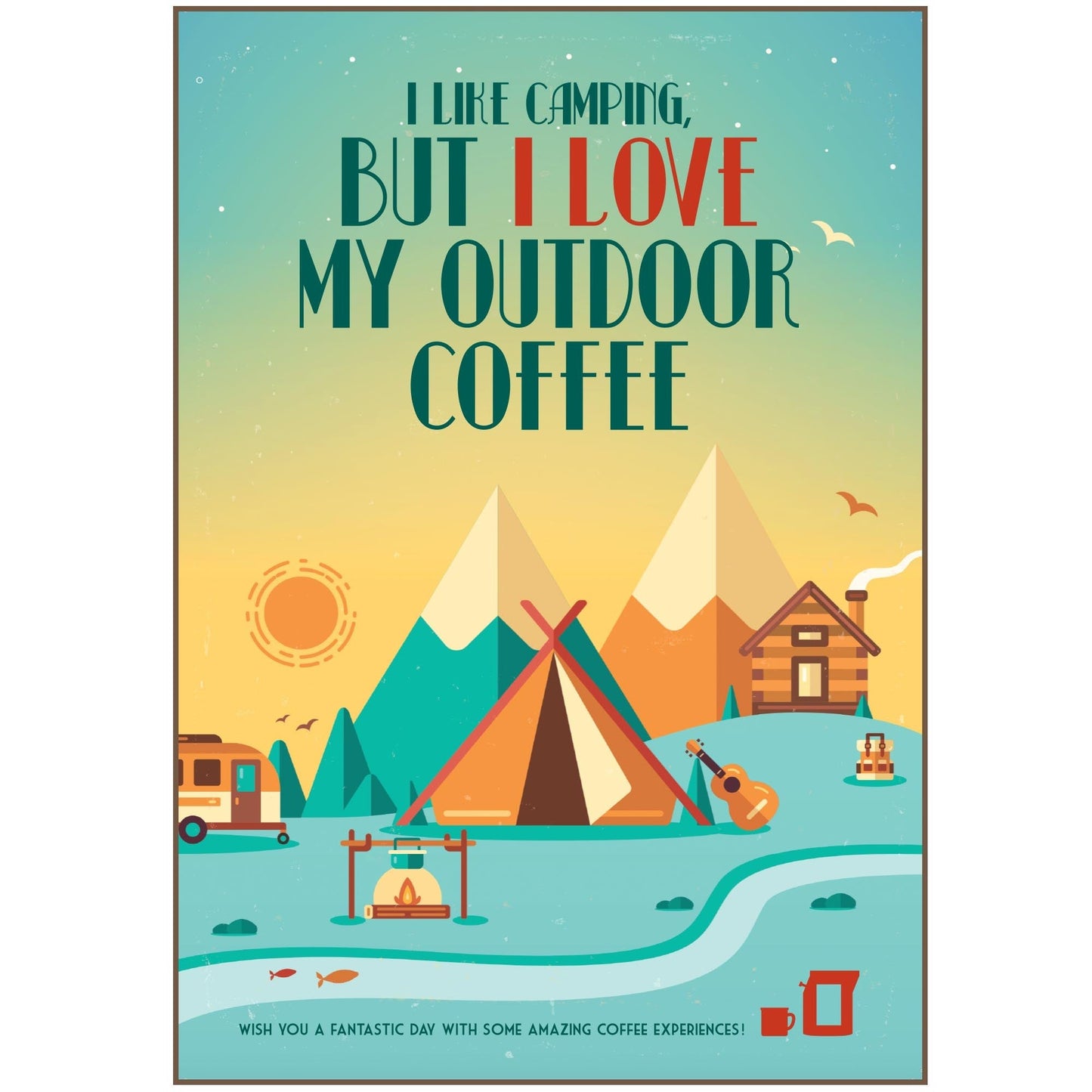 Outdoor Kaffee-Postkarten | OUTDOORS COFFEE GREETING CARDS