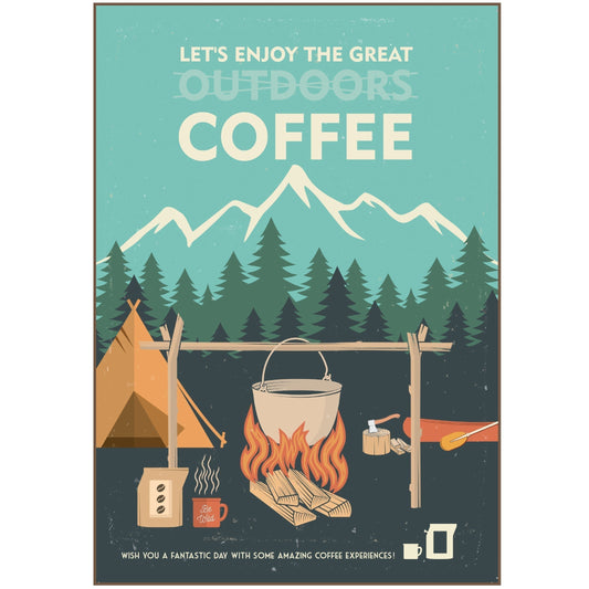 Outdoor Kaffee-Postkarten | OUTDOORS COFFEE GREETING CARDS