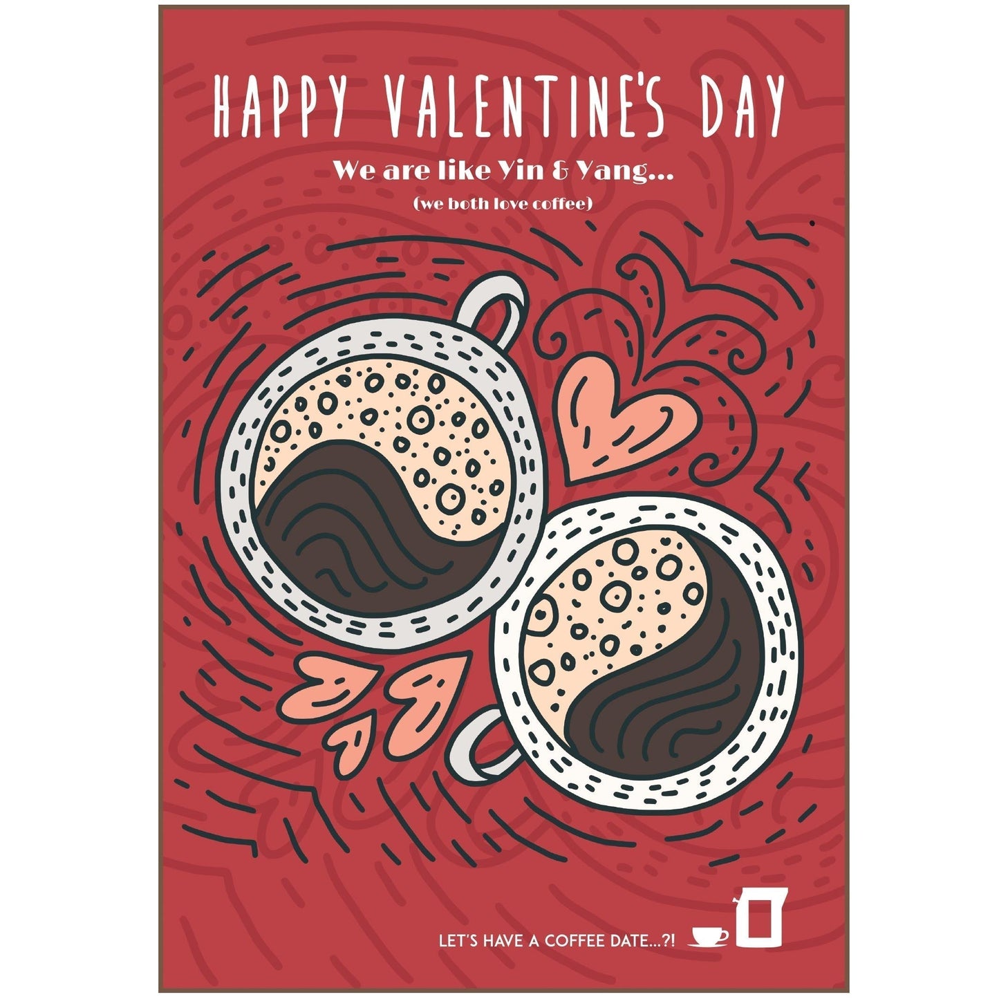 Kaffee-Postkarten zum Valentinstag | VALENTINE`S DAY COFFEE GREETING CARDS