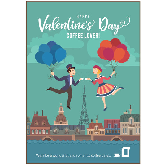 Kaffee-Postkarten zum Valentinstag | VALENTINE`S DAY COFFEE GREETING CARDS