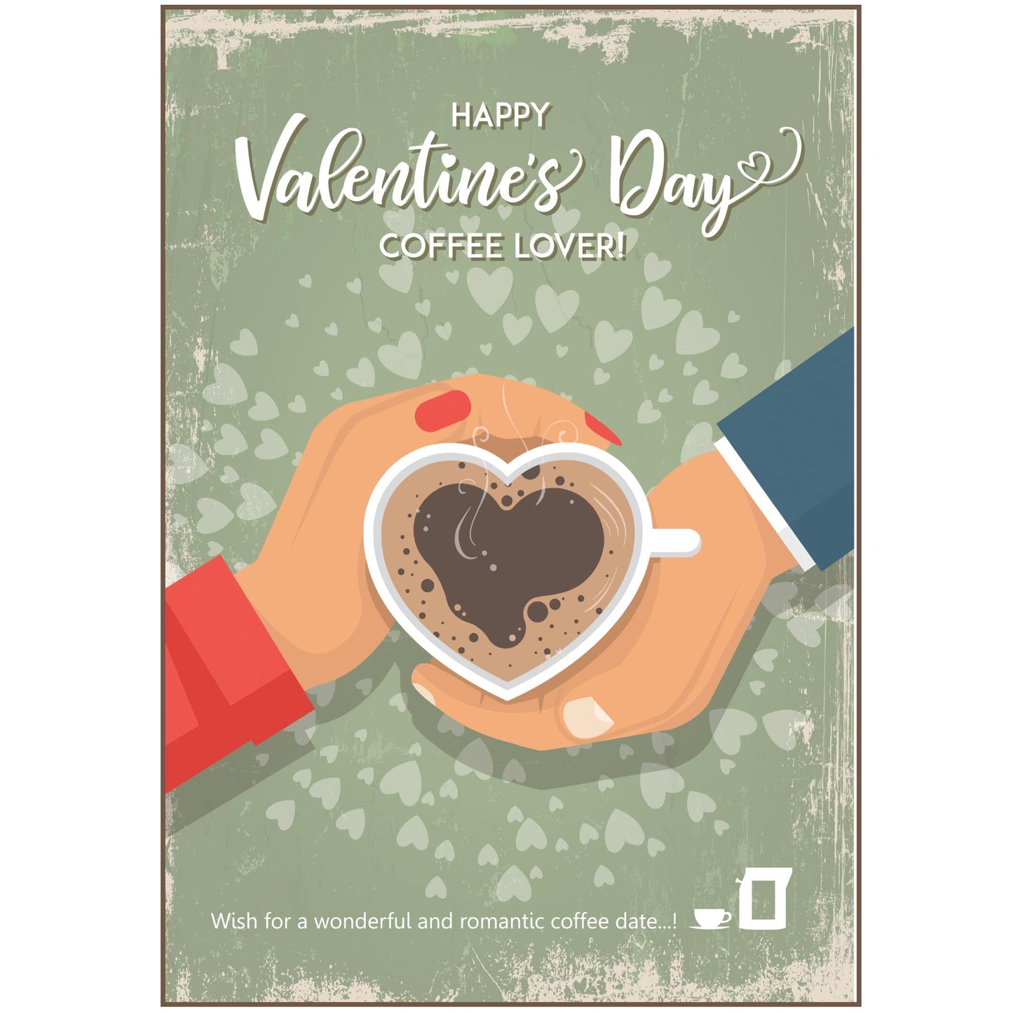 Kaffee-Postkarten zum Valentinstag | VALENTINE`S DAY COFFEE GREETING CARDS