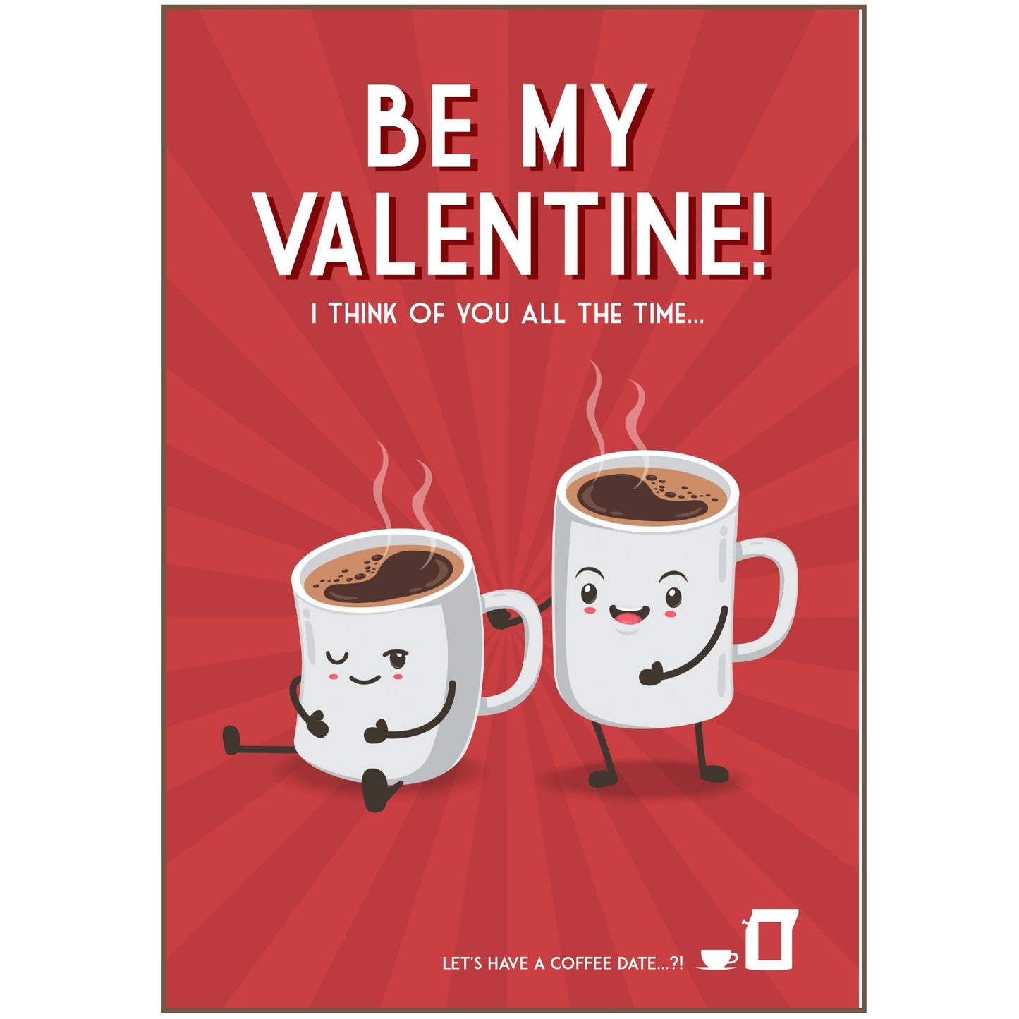 Kaffee-Postkarten zum Valentinstag | VALENTINE`S DAY COFFEE GREETING CARDS